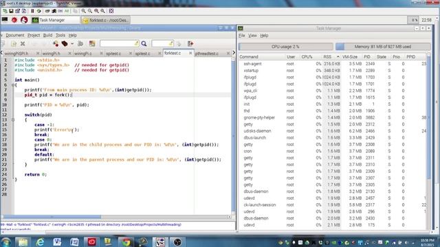 C Programming on Raspberry Pi - fork смотреть онлайн