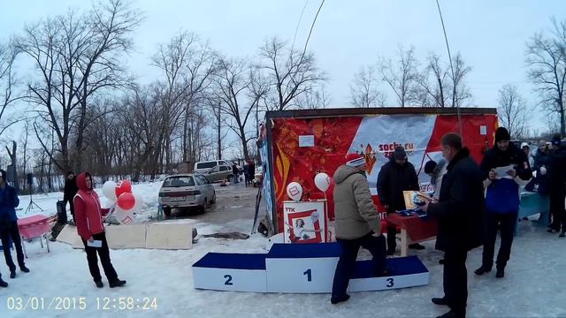 Мичуринск. Лыжня России 2016. Награждение. смотреть онлайн