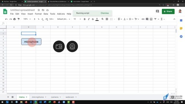 การสร้างปุ่ม macro ใน Google Sheets (creating macro button in Google Sheets) смотреть онлайн