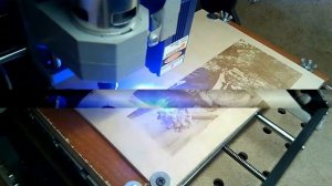 Выжигаем фото на фанере станок  CNC 3018 PRO