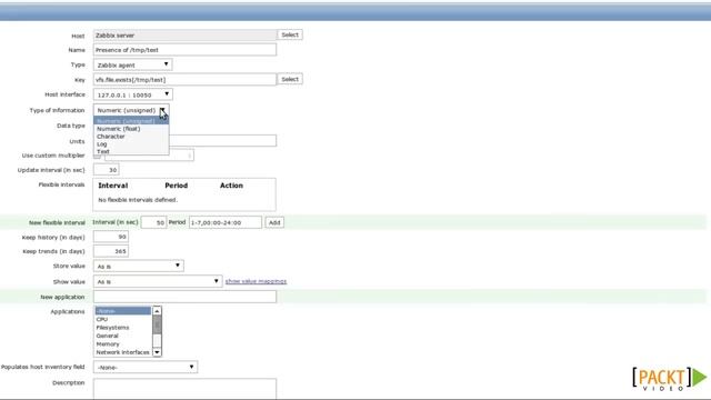 Zabbix Network Monitoring Essentials Tutorial: Adding an Item | packtpub.com смотреть онлайн