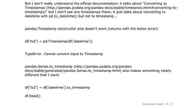 Pandas : Python pandas convert datetime to timestamp effectively through dt accessor смотреть онлайн