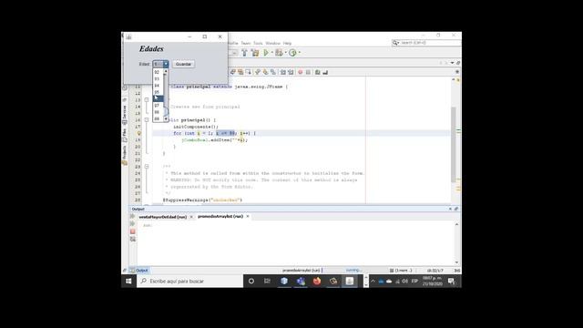 Uso de comboBox y ArrayList en Java NetBeans смотреть онлайн