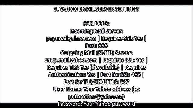 EMAIL SERVER SETTINGS: GMAIL, BELL SYMPATICO, ICLOUD, OUTLOOK (HOTMAIL), YAHOO, ROGERS, COGECO смотреть онлайн
