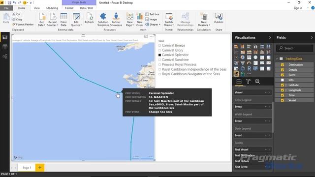 Power BI Custom Visuals ?- Route Map ?️ смотреть онлайн