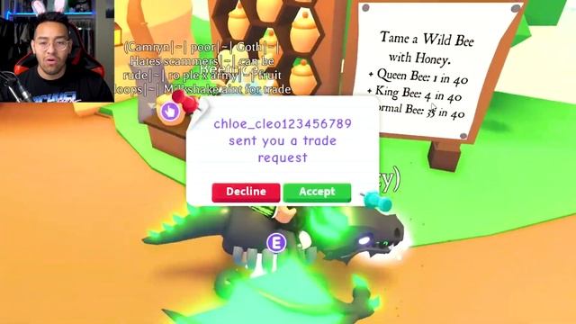 BRO OMG I GOT A MEGA NEON SHADOW DRAGON in Roblox Adopt me смотреть онлайн