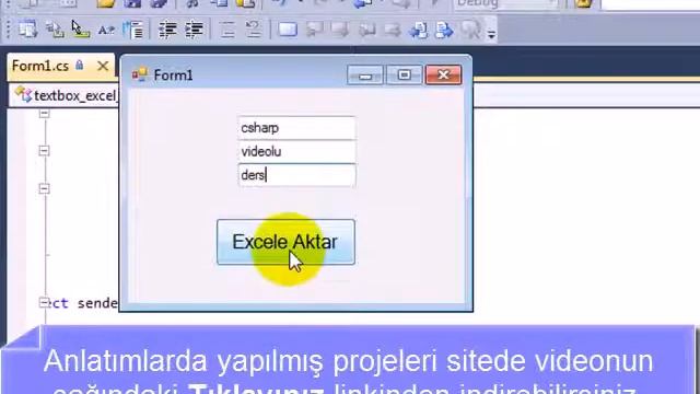 Birden Fazla Textbox'taki Bilgiyi Excel'e Aktar Ders 110 C# C Sharp смотреть онлайн