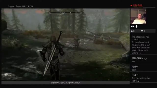 Pete719201's Live PS4 Broadcast  Skyrim