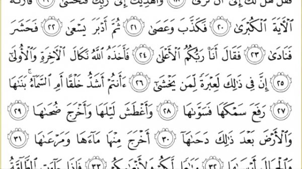 Священный Коран с текстом: Сура 79 An Naziat