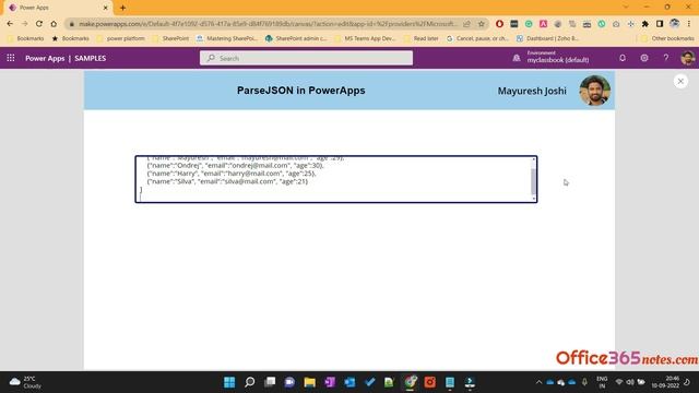 ParseJSON function in PowerApps смотреть онлайн