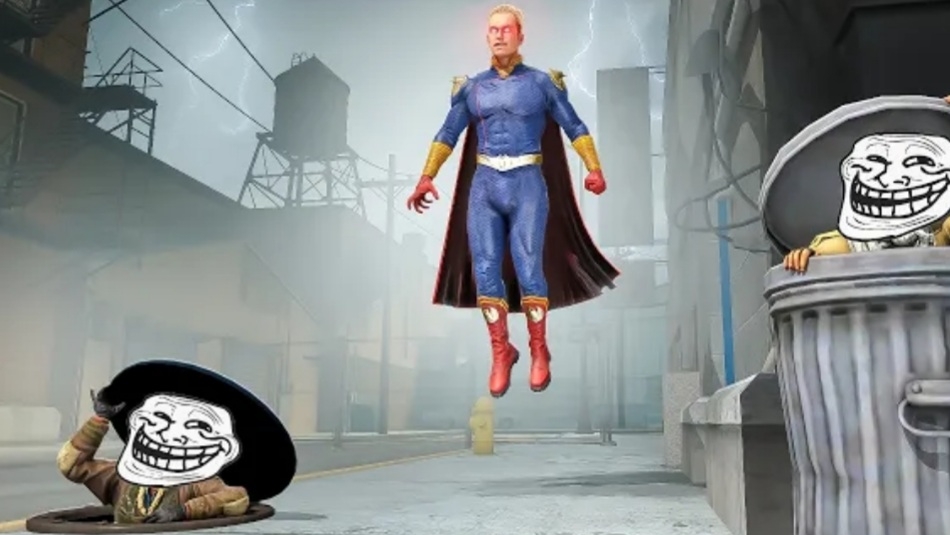 МАНЬЯК ХОУМЛЕНДЕР! ИСПОЛЬЗУЕТ СУПЕРСПОСОБНОСТИ ЧТОБЫ ПОЙМАТЬ МЕНЯ! (УГАРНЫЙ МАНЬЯК В КС2)