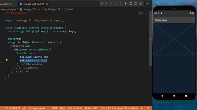 Flutter PlaceHolder Widget смотреть онлайн