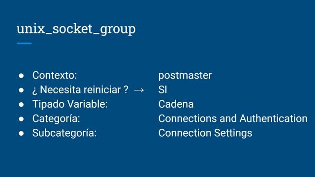 Pildoras PostgreSQL-Episodio 10-Parámetros unix_socket_group смотреть онлайн