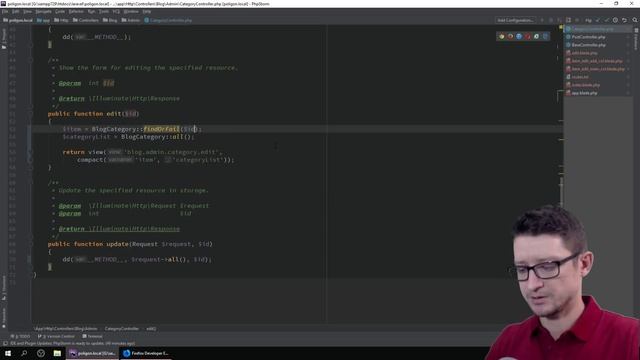 Laravel урок №:16 [ Страница редактирования категории ] смотреть онлайн