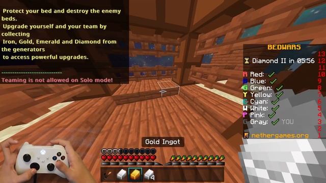 NetherGames Bedwars Controller Sounds (Handcam) смотреть онлайн