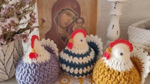 ПАСХАЛЬНАЯ КУРОЧКА КРЮЧКОМ. ВЯЗАНИЕ КРЮЧКОМ. МК.