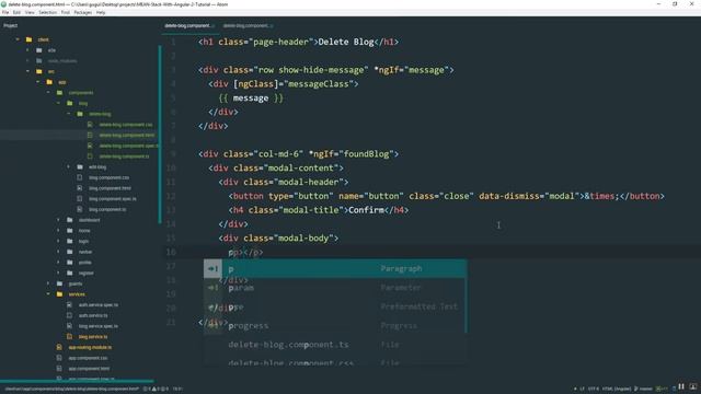 MEAN Stack Tutorial with Angular 2 - Part 11: CRUD - Delete Blogs смотреть онлайн