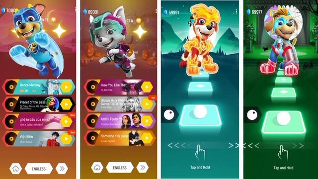 Paw Patrol: The Mighty Movie | Chase vs Sweetie vs Marshall vs Tuck Tiles Hop EDM Rush смотреть онлайн