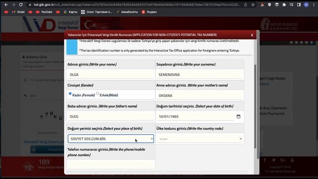 Оформление ИНН в Турции. Пошаговая инструкция. смотреть онлайн