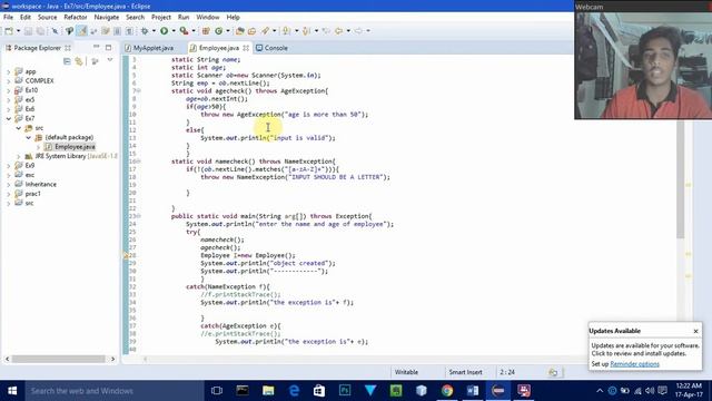 exception in java смотреть онлайн