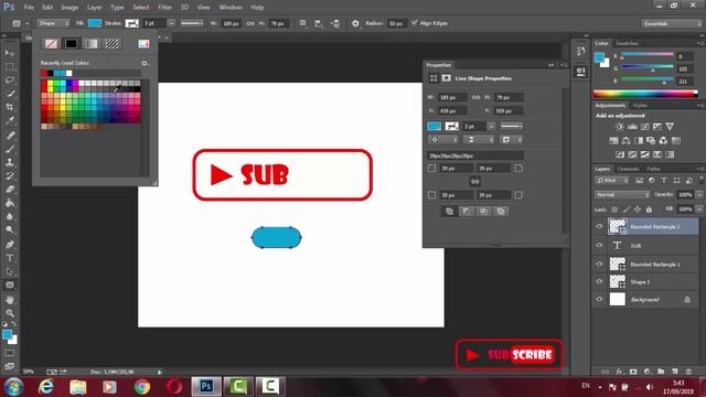 TUTORIAL MEMBUAT LOGO SUBSCRIBE DI PHOTOSHOP CC 2013 смотреть онлайн