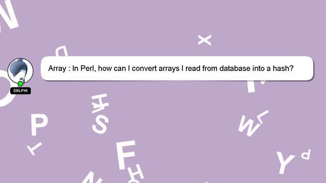 Array : In Perl, how can I convert arrays I read from database into a hash? смотреть онлайн
