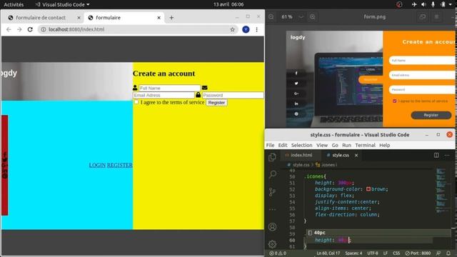 Comment créer un formulaire de connexion à partie du html5 , CSS3 et du Javascript 2ème partie смотреть онлайн