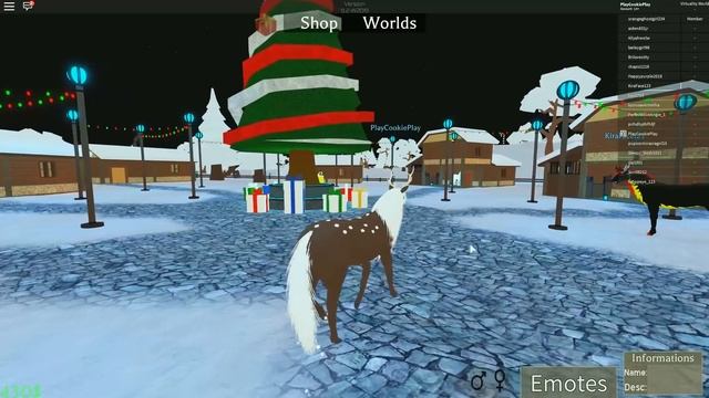 Winter Deer Horses in Winter Snow Roblox Horse World Online Video Game смотреть онлайн