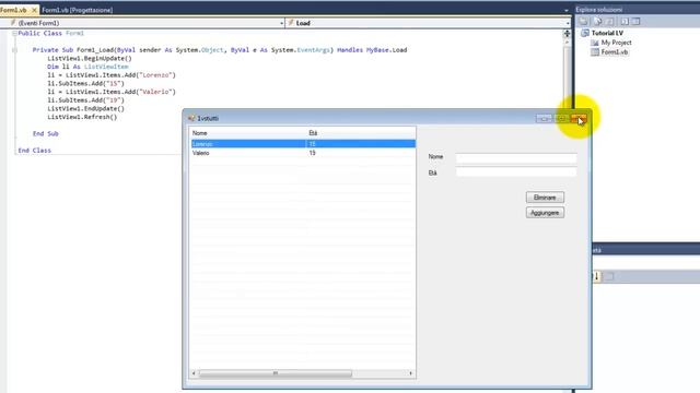 LISTVIEW: Aggiungere/Eliminare elementi [TUTORIAL VB] смотреть онлайн