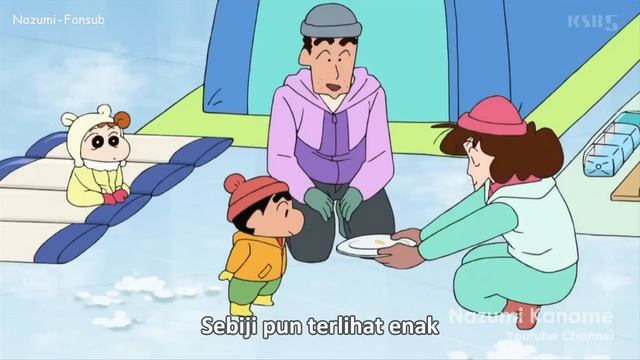 Shin-Crayon Shinchan Sub Indonesia -「Memancing Ikan Wakasagi」 смотреть онлайн