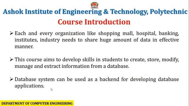 Database Management System Subject Introduction смотреть онлайн