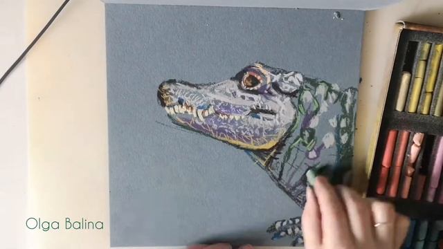 SKETCHBOOK. Как нарисовать крокодила? /How to draw a crocodile ? Time lapse art. смотреть онлайн