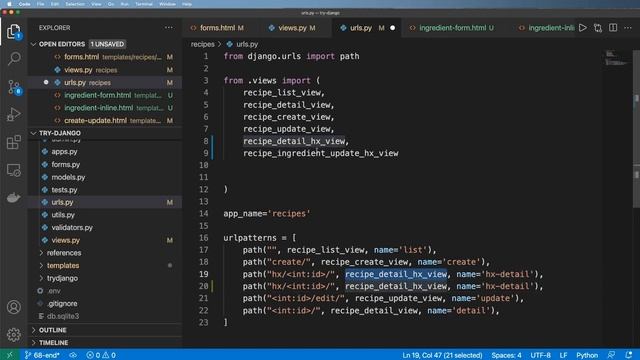68 - The HTMX Approach to Editing QuerySets - Python & Django 3.2 Tutorial Series смотреть онлайн