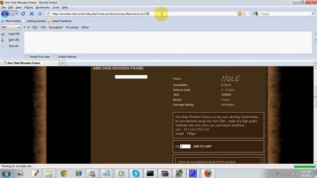 amrdiab.net product SQL Injection Vulnerability | Opencart Script смотреть онлайн