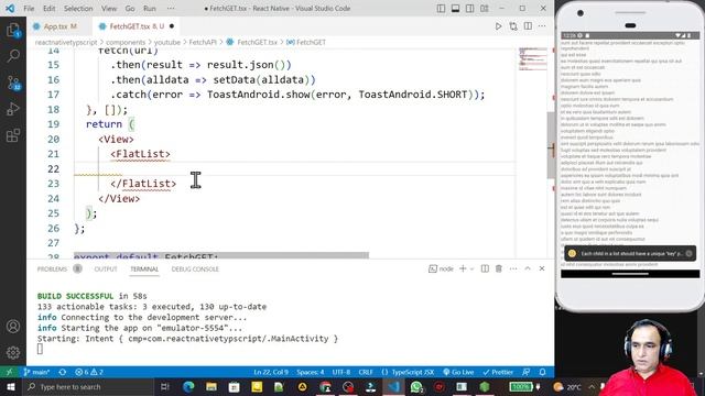 GET Data using Fetch API in React Native Typescript #26 | Dr Vipin Classes смотреть онлайн