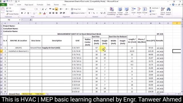 How To Measurement HVAC Duct Sheets? Duct Area Measure In Hindi/Urdu