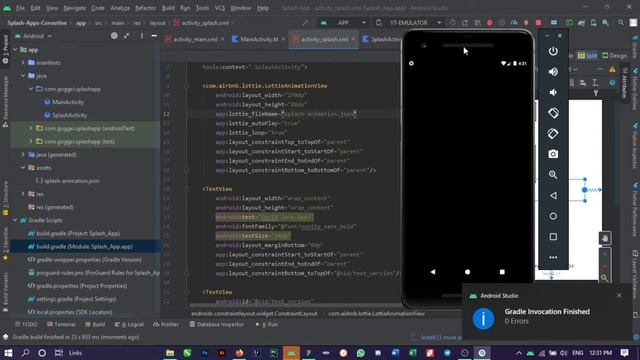 Tutorial Splash Screen Kotlin Coroutines & Lottie Animation смотреть онлайн