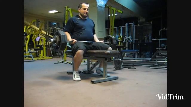 ПОДЪЁМ ШТАНГИ 78 КГ НА 5 И ШТАНГИ 80,5 КГ НА 5 СИДЯ. 80,5 KG BARBELL SEATED BICEPS CURL FOR 5 REPS.