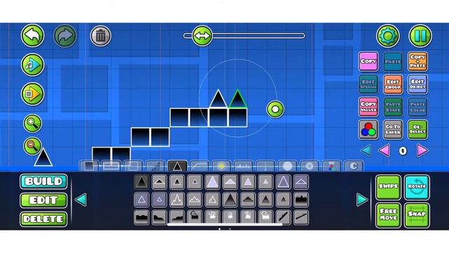 как создать красивый уровень новичку. в Geometry Dash. ч.1. смотреть онлайн