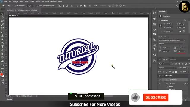 Photoshop - Galaxy Logo Design - Tutorial For Beginners - Bahadur Bhai смотреть онлайн