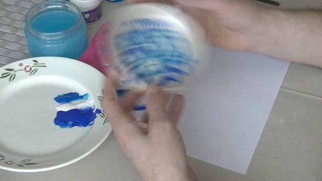 Роспись деревянной тарелки акрилом. Painting On Wood.