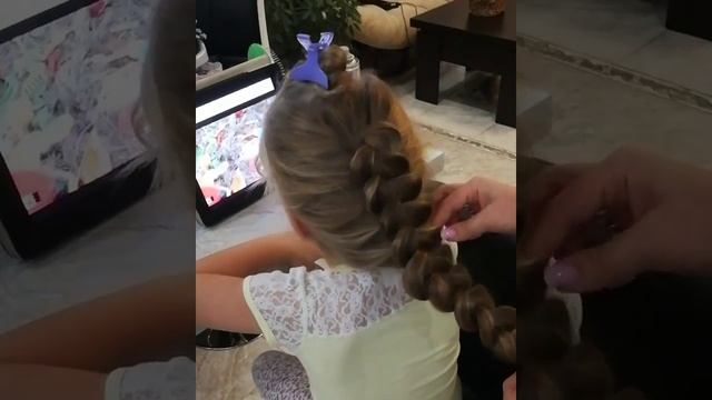 Прическа французская коса со жгутом смотреть онлайн