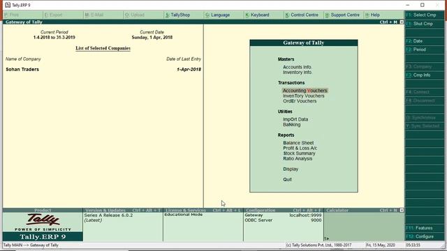 Sales Order Processing in Tally ERP 9 in Hindi - 11 смотреть онлайн