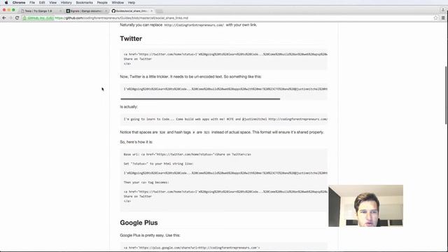 Try Django 1.9 - 30 of 38 - Social Share Links смотреть онлайн
