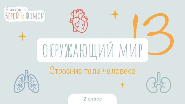 Строение тела человека. Окружающий мир, урок 13 (аудио). 2 класс. В школу с Верой и Фомой (6+) смотреть онлайн