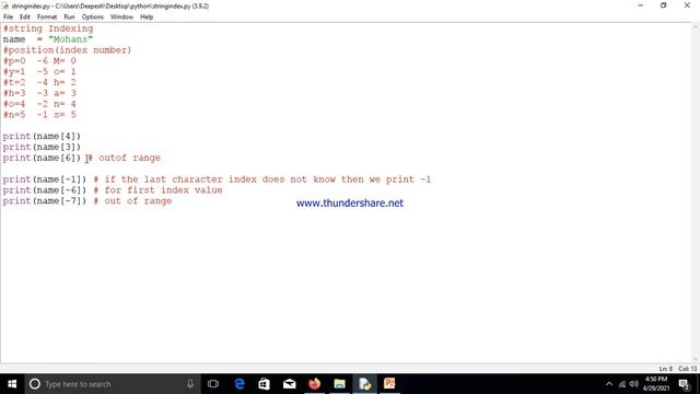 string indexing in python смотреть онлайн