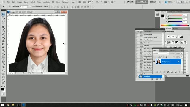 Passport size with nametag |PHOTOSHOP TUTORIAL| смотреть онлайн