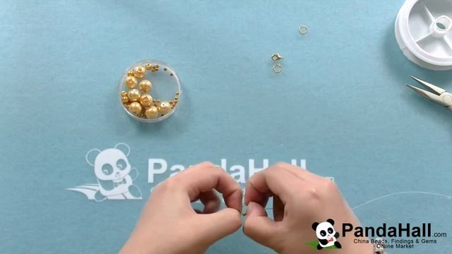 How to String a Galaxy Gold Pearl Necklace Design with Chain смотреть онлайн