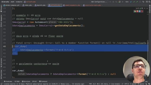 Operador nullsafe com PHP8 смотреть онлайн