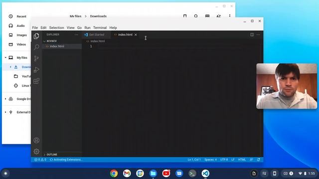 Visual Studio Code on Chrome OS Flex смотреть онлайн